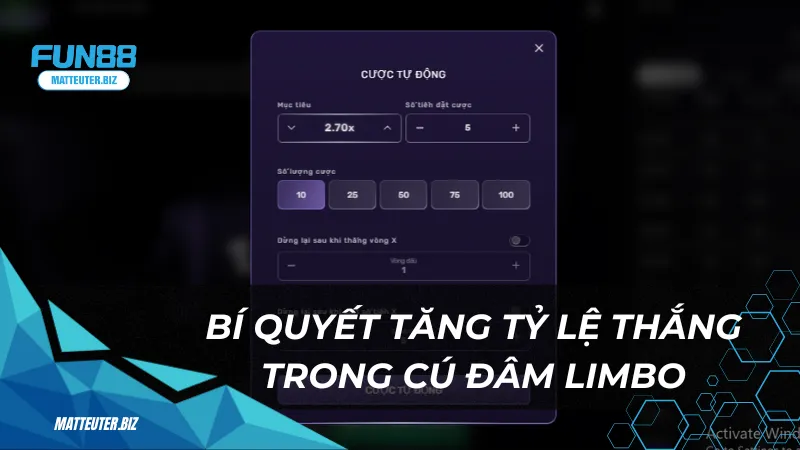 Bí quyết tăng tỷ lệ thắng trong cú đâm limbo