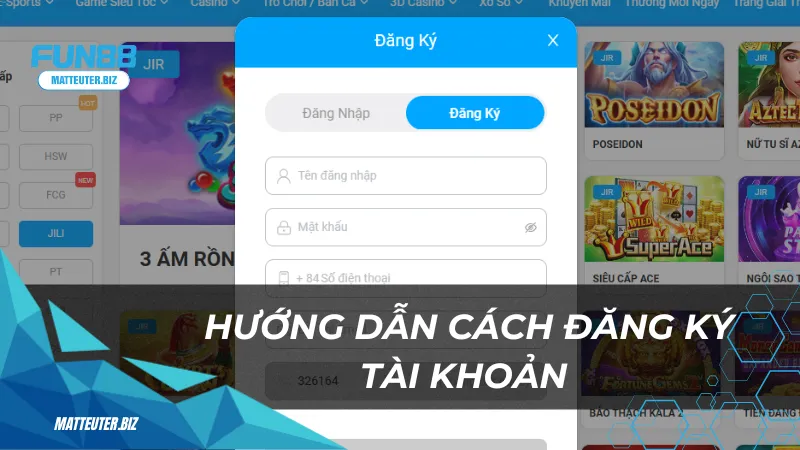 Hướng dẫn cách đăng ký tài khoản để truy cập sảnh game 