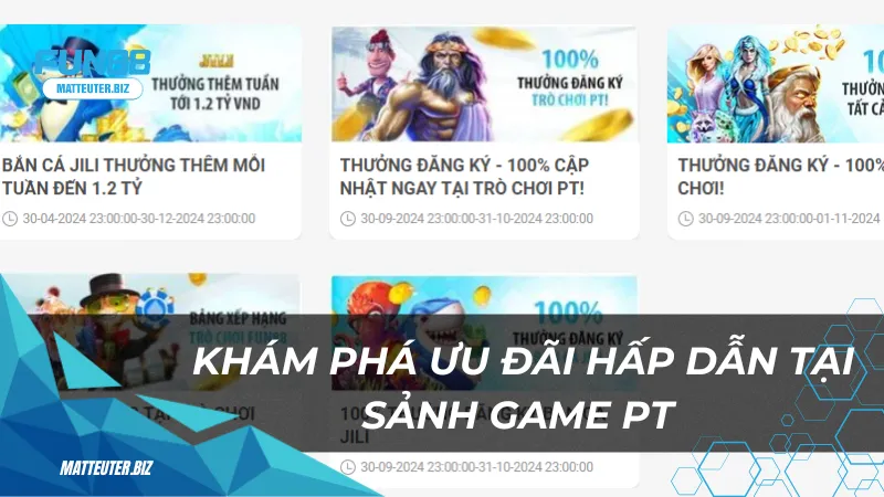 Khám phá ưu đãi hấp dẫn tại sảnh game PT Fun88